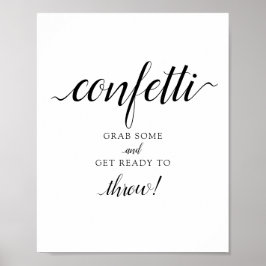 Calligraphie Wedding "Confetti Sign" Poster