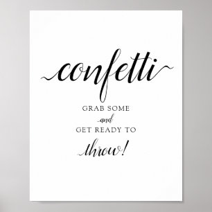 Calligraphie Wedding "Confetti Sign" Poster