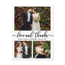 Calligraphy 3 Foto Wedding Collage Vielen Dank