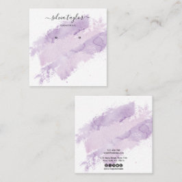 Calligraphy Abstrakt Earring-Logo Quadratische Visitenkarte