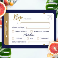 Calligraphy Boarding Pass Hochzeit in Urlaubsort U