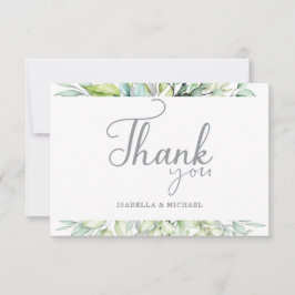 Calligraphy Botanical Wedding Vielen Dank Dankeskarte