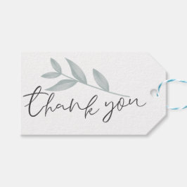 Calligraphy Botanical Wedding Vielen Dank Geschenkanhänger