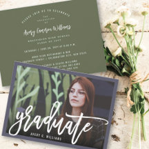 Calligraphy Brush Script Foto Graduation Party