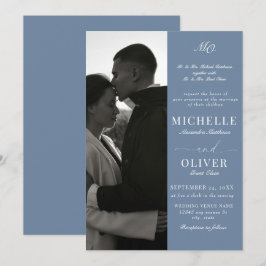 Calligraphy Classic Foto Elegante Hochzeit Einladung