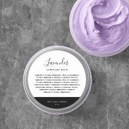 Calligraphy Editable Colors Contrast Ingredients Runder Aufkleber