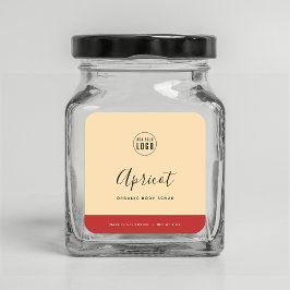 Calligraphy Editable Colors Contrast Product Label Quadratischer Aufkleber