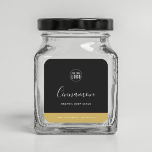 Calligraphy Editable Colors Contrast Product Label Quadratischer Aufkleber