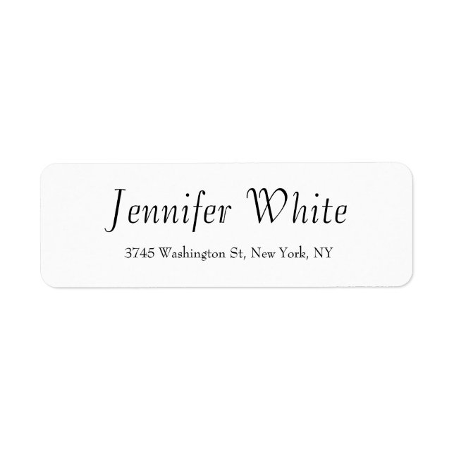 Calligraphy Elegant Black & White Minimalist (Vorne)