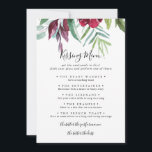 Calligraphy Floral Wedding Kissing Menu Game Card<br><div class="desc">Diese kalligraphische Hochzeitskissingkarte ist ideal für einen rustikalen Hochzeitsempfang. Dieses bezaubernde,  handbemalte Design besticht durch wertvolle lila,  bordeauxrote Blume und grünes Blattwerk,  das in eleganten Bouquets gepflegt ist.</div>