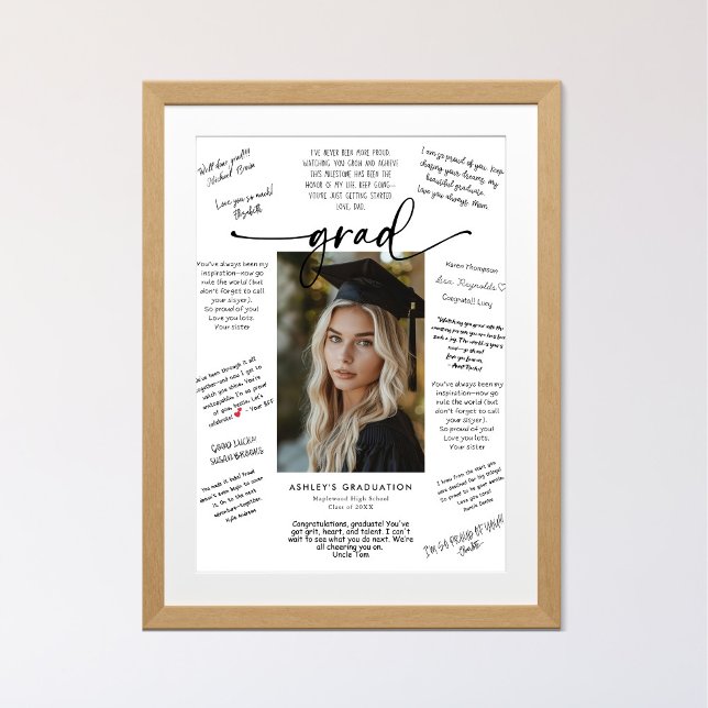 Calligraphy Foto Abschluss Guest Signature Poster (Von Creator hochgeladen)