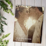 Calligraphy Foto Wedding Vielen Dank Ombre<br><div class="desc">Dieses Design kann in dem Bereich personalisiert werden, der durch das Ändern des Fotos und/oder Textes zur Verfügung gestellt wird. Sie können auch angepasst werden, indem Sie auf Vorlage personalisieren klicken und dann auf die Schaltfläche klicken, um weitere Optionen anzupassen, um die Hintergrundfarbe zu löschen oder zu ändern, Text hinzuzufügen,...</div>