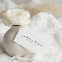 Calligraphy Girly White Minimalistisch
