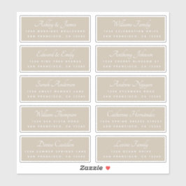 Calligraphy Guest Address Labels BESTELLEN AUF 8" 