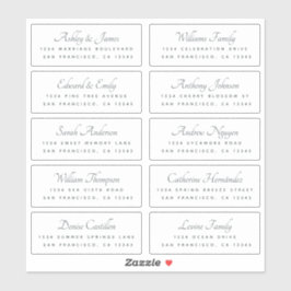 Calligraphy Guest Address Labels BESTELLEN AUF 8" 