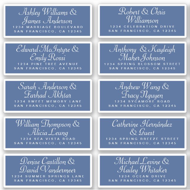 Calligraphy Guest Address Labels ORDER 6" oder 8"! (Vorderseite)