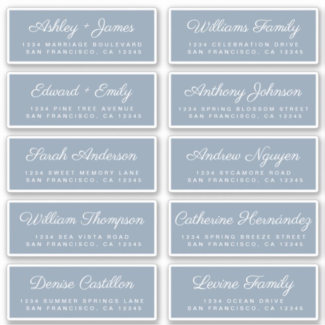 Calligraphy Guest Address Labels ORDER 6" oder 8"! (Vorderseite)