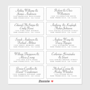 Calligraphy Guest Address Labels ORDER 6" oder 8"!