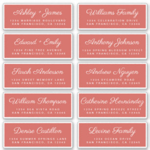 Calligraphy Guest Address Labels ORDER 6" oder 8"!