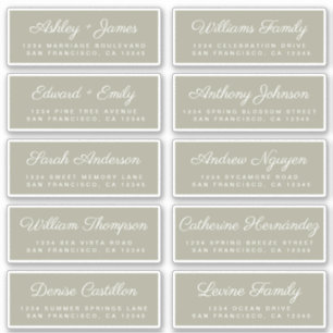 Calligraphy Guest Address Labels ORDER 6" oder 8"!