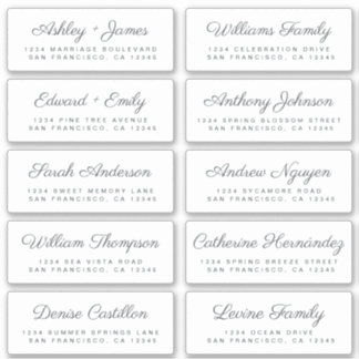 Calligraphy Guest Address Labels ORDER 6" oder 8"!