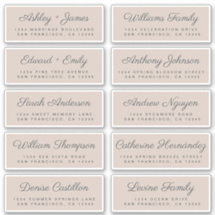 Calligraphy Guest Address Labels ORDER 6" oder 8"!