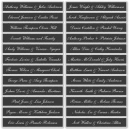 Calligraphy Guest Names Labels Black