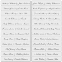 Calligraphy Guest Names Labels Transparent