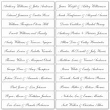 Calligraphy Guest Names Labels White