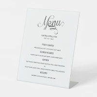 Calligraphy Handlettered Wedding Menu Dinner