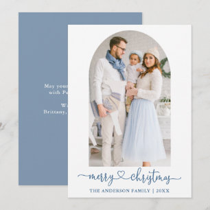 Calligraphy Heart Dusty Blue Foto Arch Weihnachten