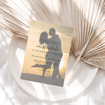 Calligraphy Photo Nuestra Boda Wedding  Invitation