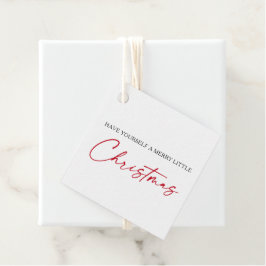 Calligraphy Red Ink Pen Minimalistische Weihnachte Geschenkanhänger