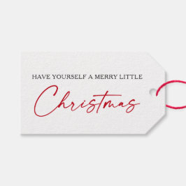 Calligraphy Red Ink Pen Minimalistische Weihnachte Geschenkanhänger