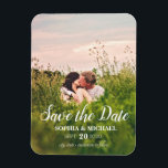 Calligraphy Save the Date Wedding Photo Magnet<br><div class="desc">Calligraphy Save the Date Wedding Photo Magnet</div>