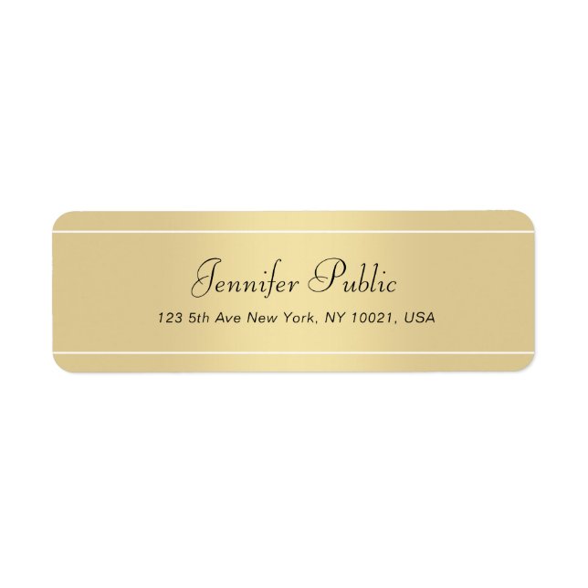 Calligraphy Script Eleganto Modern Gold White Slee (Vorne)