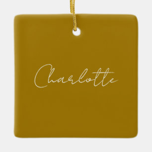 Calligraphy Script Gold Color Individuelle Name Ed Keramikornament