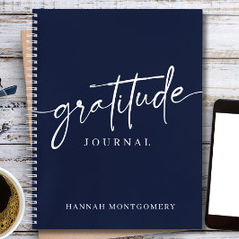 Calligraphy Script Modern Gratitude Journal Notizbuch