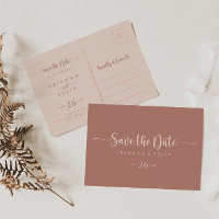 Calligraphy Terracotta Horizontal Wedding