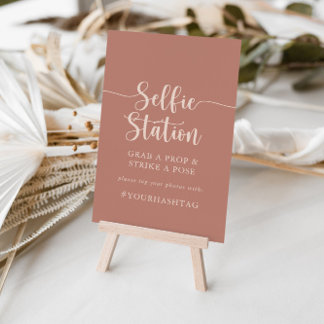 Calligraphy Terracotta Selfie Poster