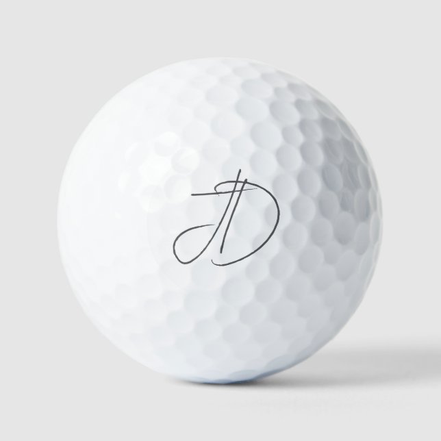 Calligraphy trendy classical monogram  golfball (Vorderseite)