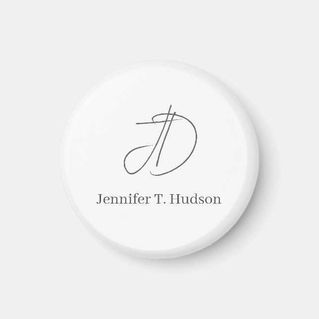 Calligraphy trendy classical monogram  magnet (Vorne)