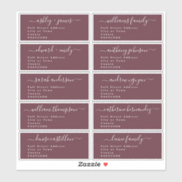 Calligraphy Wedding Guest Address Labels UK Layout