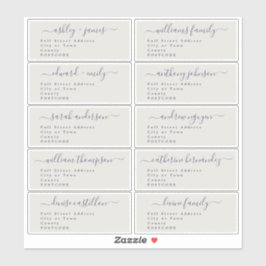 Calligraphy Wedding Guest Address Labels UK Layout