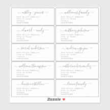 Calligraphy Wedding Guest Address Labels UK Layout