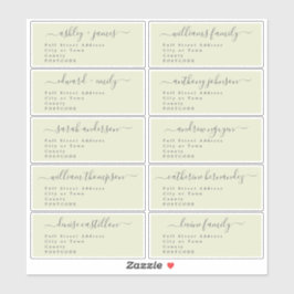 Calligraphy Wedding Guest Address Labels UK Layout