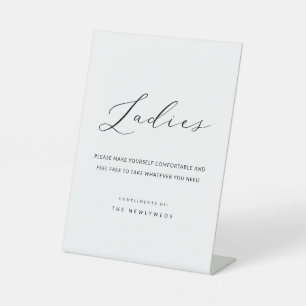 Calligraphy Wedding Ladys Badezimmer Sockelschild