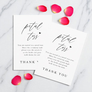 Calligraphy Wedding Petal Toss Senden Sie Karten