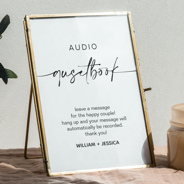 Calligraphy Wedding Telefon Gästebuchsignatur Poster (Von Creator hochgeladen)