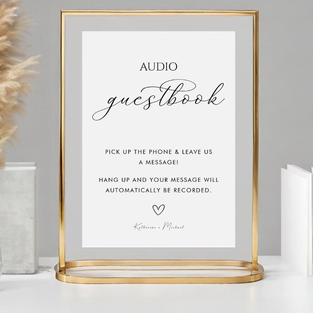 Calligraphy Wedding Telefon Gästebuchsignatur Sockelschild (Von Creator hochgeladen)